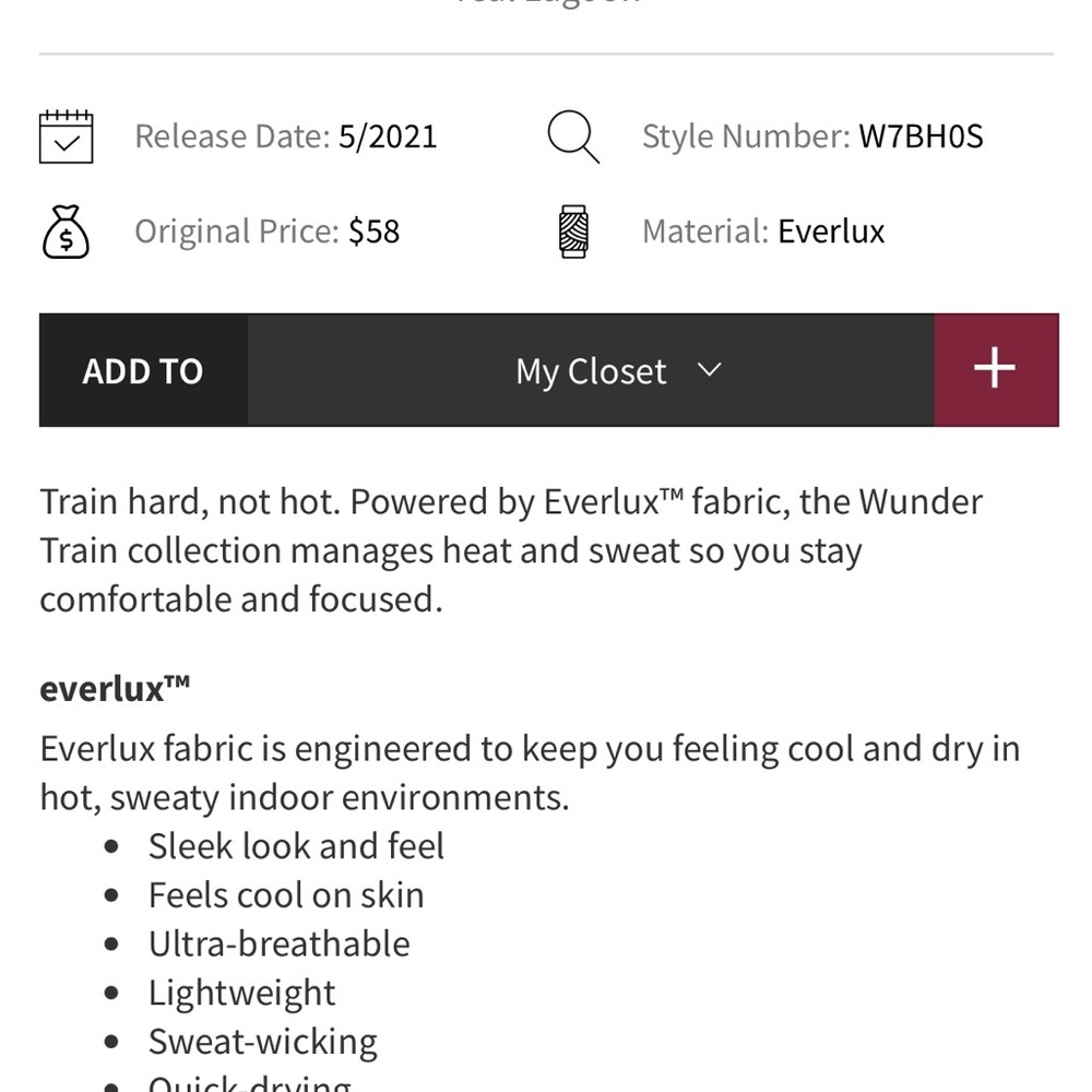 Lululemon Wunder Train High Rise shorts sz0 teal lagoon, small hole. Never worn - Picture 7 of 7